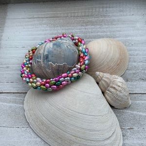 Rainbow rice pearl bracelet